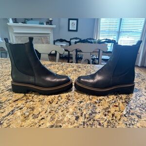 Black Leather Ankle Boots